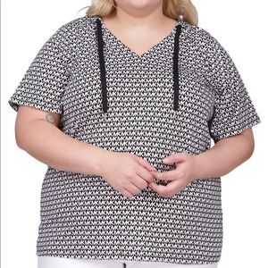 MICHAEL MICHAEL KORS Plus Size Short-Sleeve Logo Hoodie